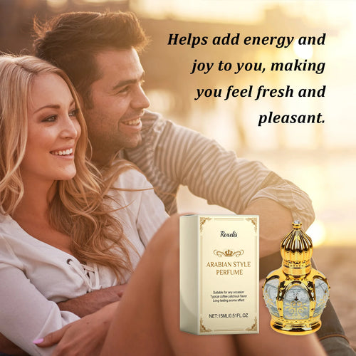 Arabian Style Perfume, Coffee Patchouli Scent Long Lasting Perfume Oil for Men Women, 15ML