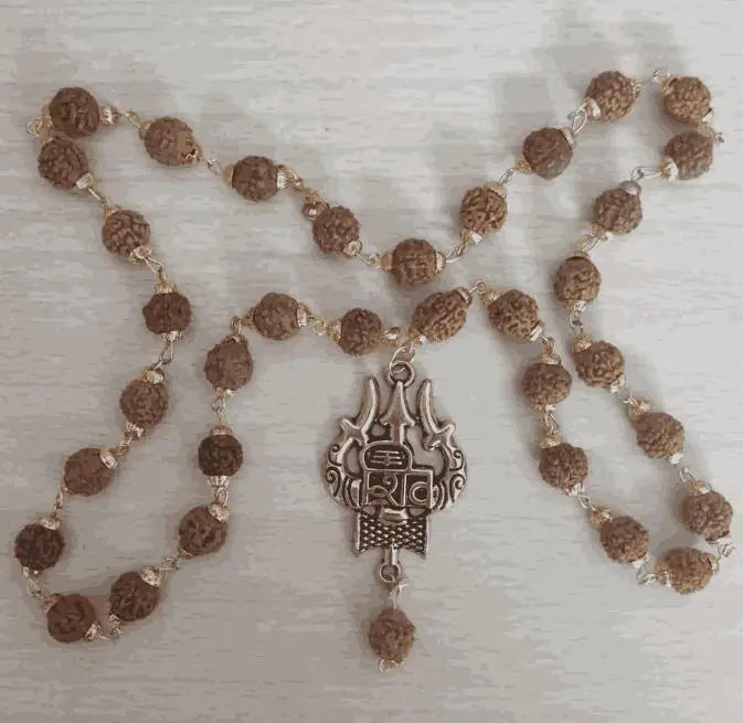 Rudraksha Bead Gold-Plated Chain