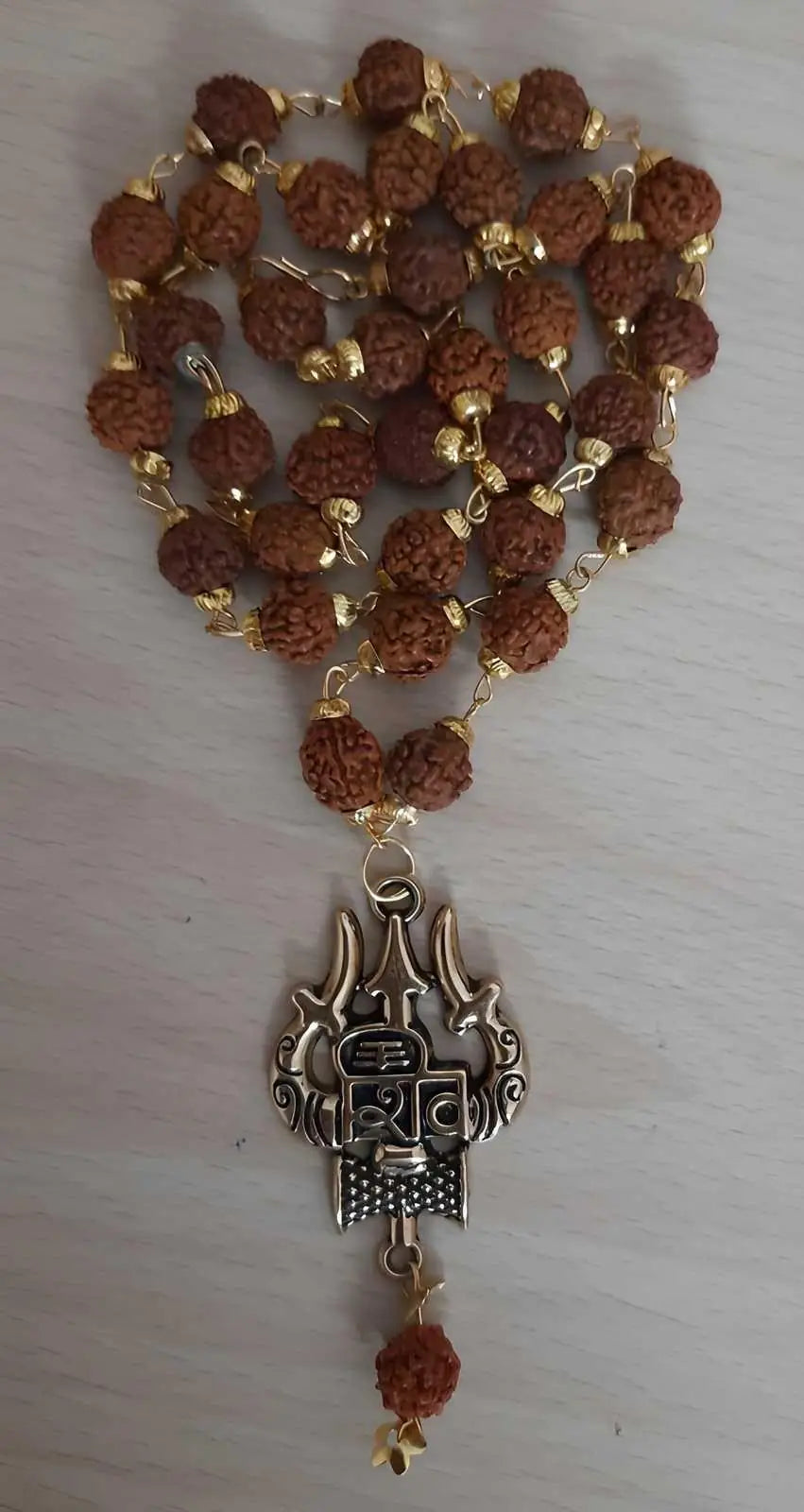 Rudraksha Bead Gold-Plated Chain