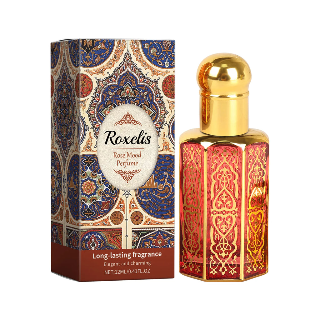 Arabian Roll on Perfume Oil, Rose Mood, Long Lasting Women Fragrance, 12Ml
