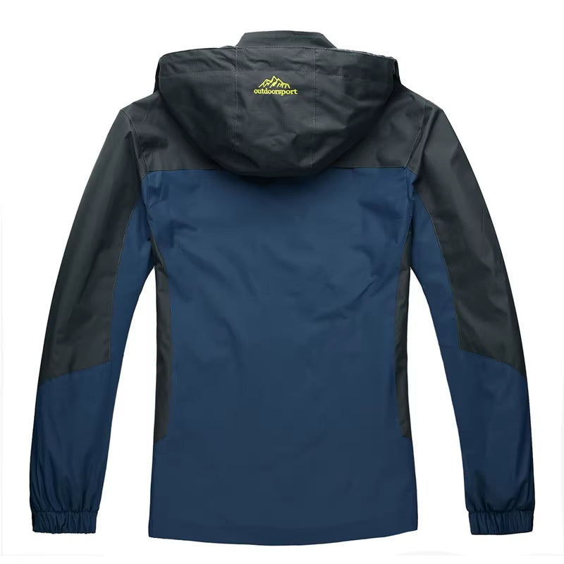 Camping Hiking Jacket Men Autumn Outdoor Sports Coats Climbing Trekking Windbreaker Travel Waterproof Jackets Black