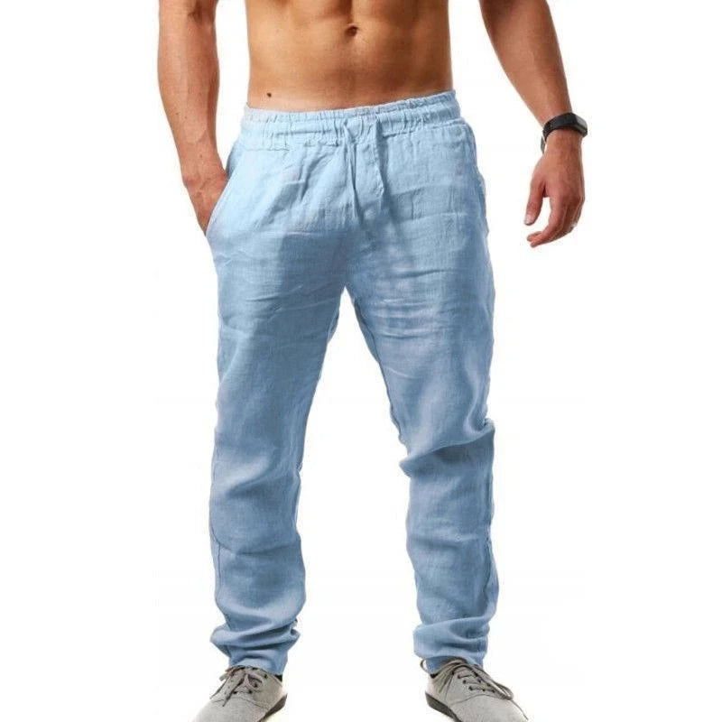Cotton Linen Jogger Pants for Men
