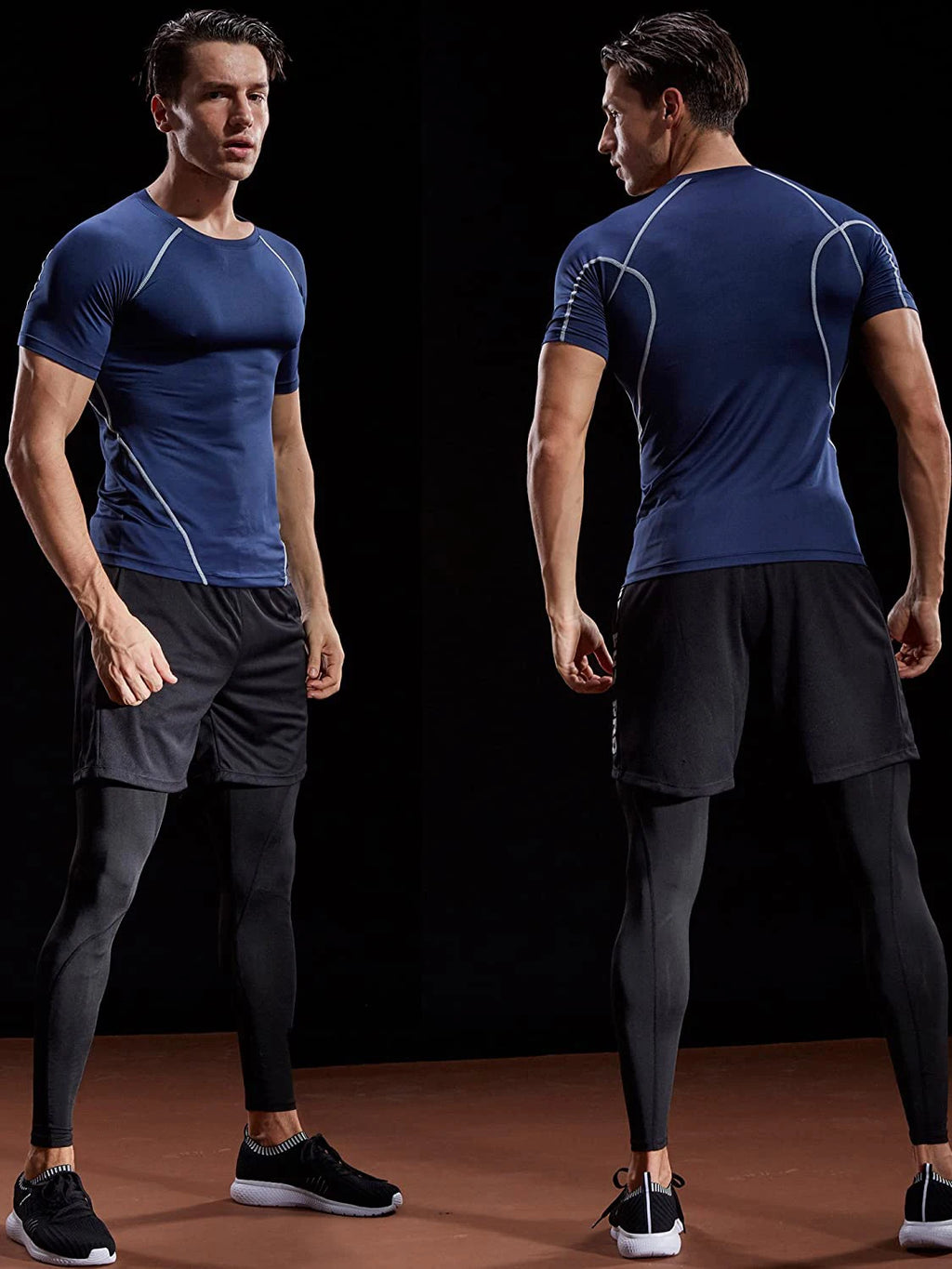 Quick-Dry Compression Gym Tee for Men
