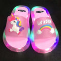 Kids light-up unicorn slippers