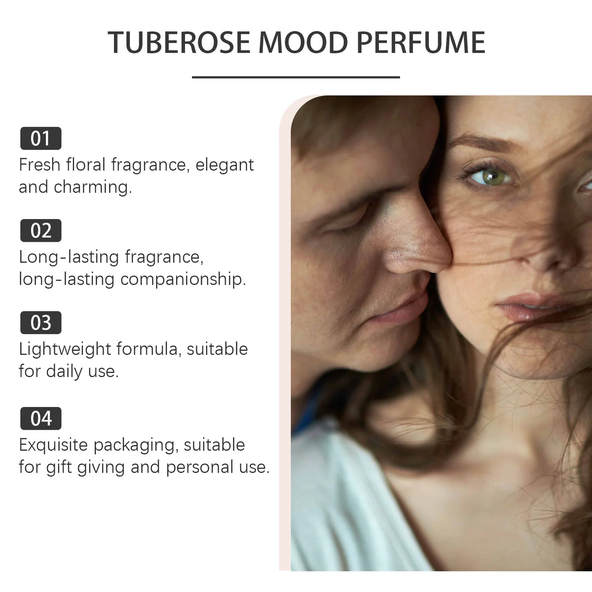 Tuberose Mood Roll on Perfume, 12Ml Arabian Style Floral Perfume Oil