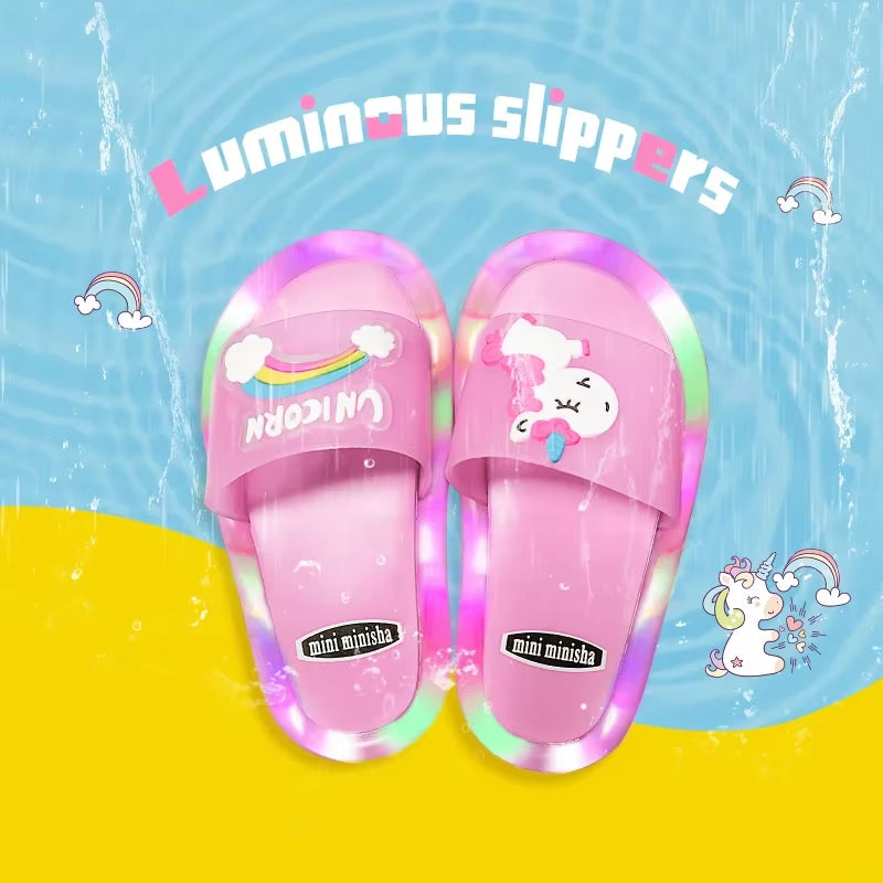 Kids' Light-Up Unicorn Slippers