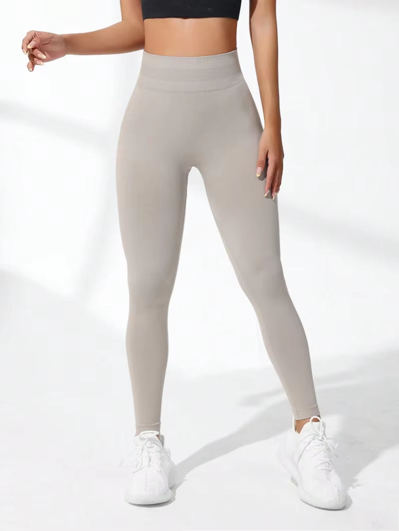 Seamless high-waist yoga leggings