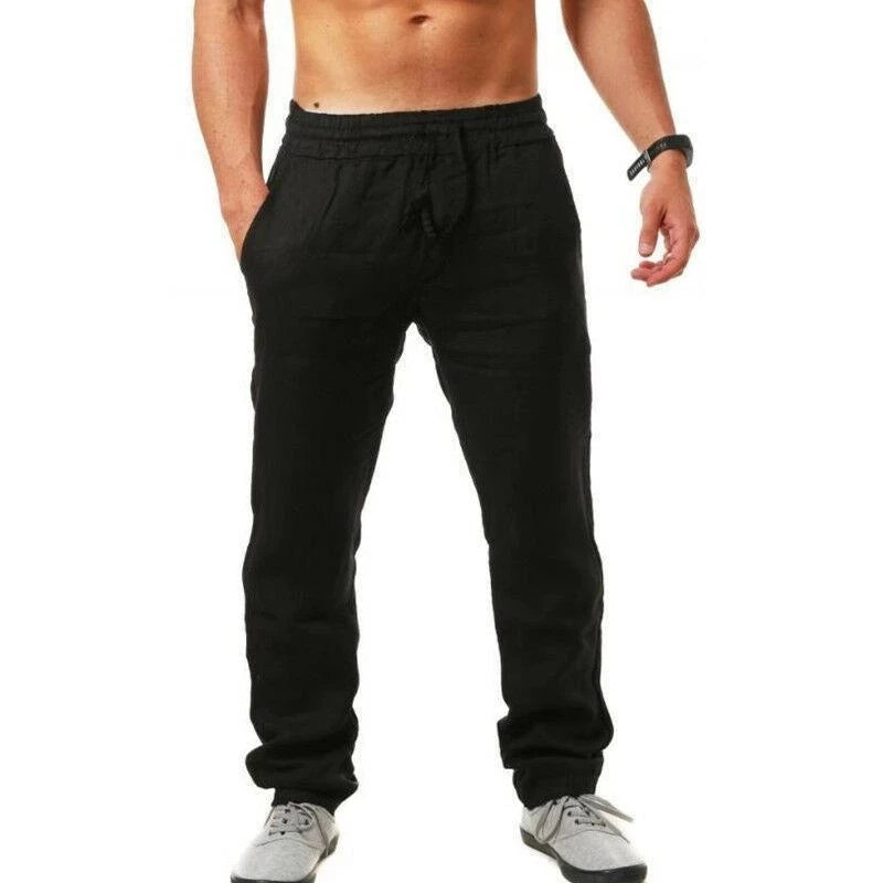 Cotton Linen Jogger Pants for Men