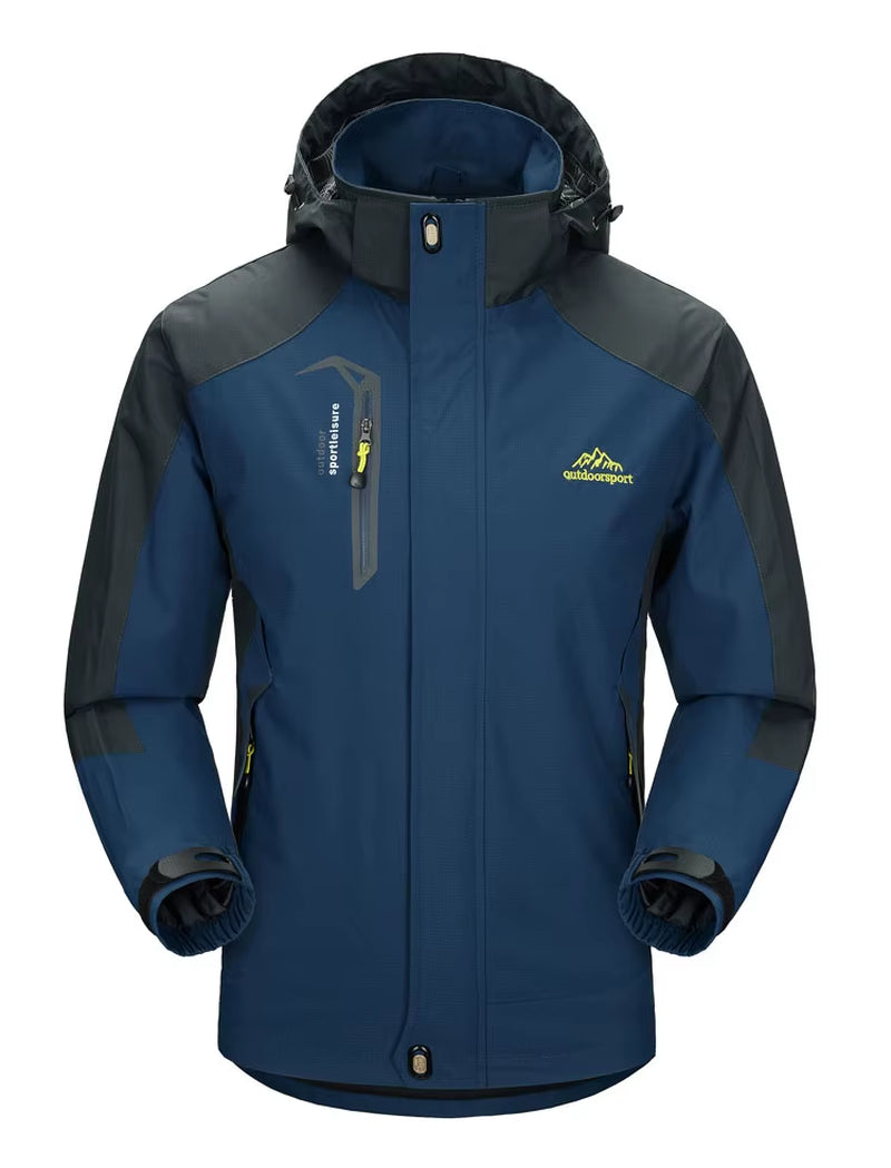 Camping Hiking Jacket Men Autumn Outdoor Sports Coats Climbing Trekking Windbreaker Travel Waterproof Jackets Black