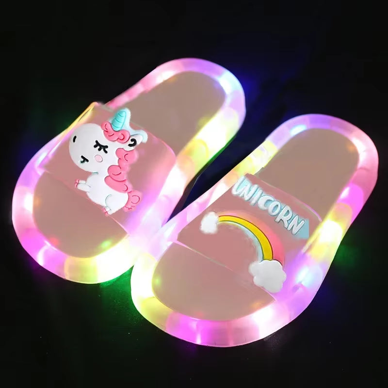 Kids' Light-Up Unicorn Slippers