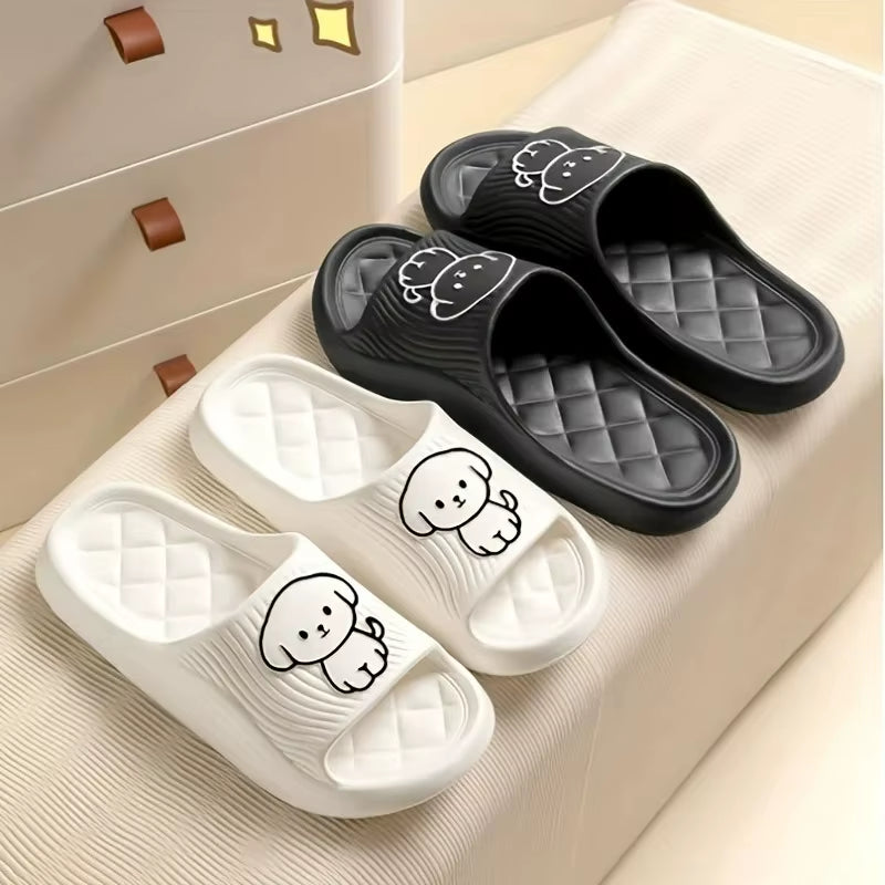 Cute Thick Sole Pillow Slides, Unisex