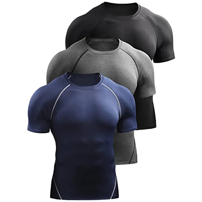 Quick-Dry Compression Gym Tee for Men
