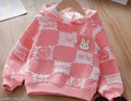 Girls' Cotton Blend Printed Hoodie, Pink