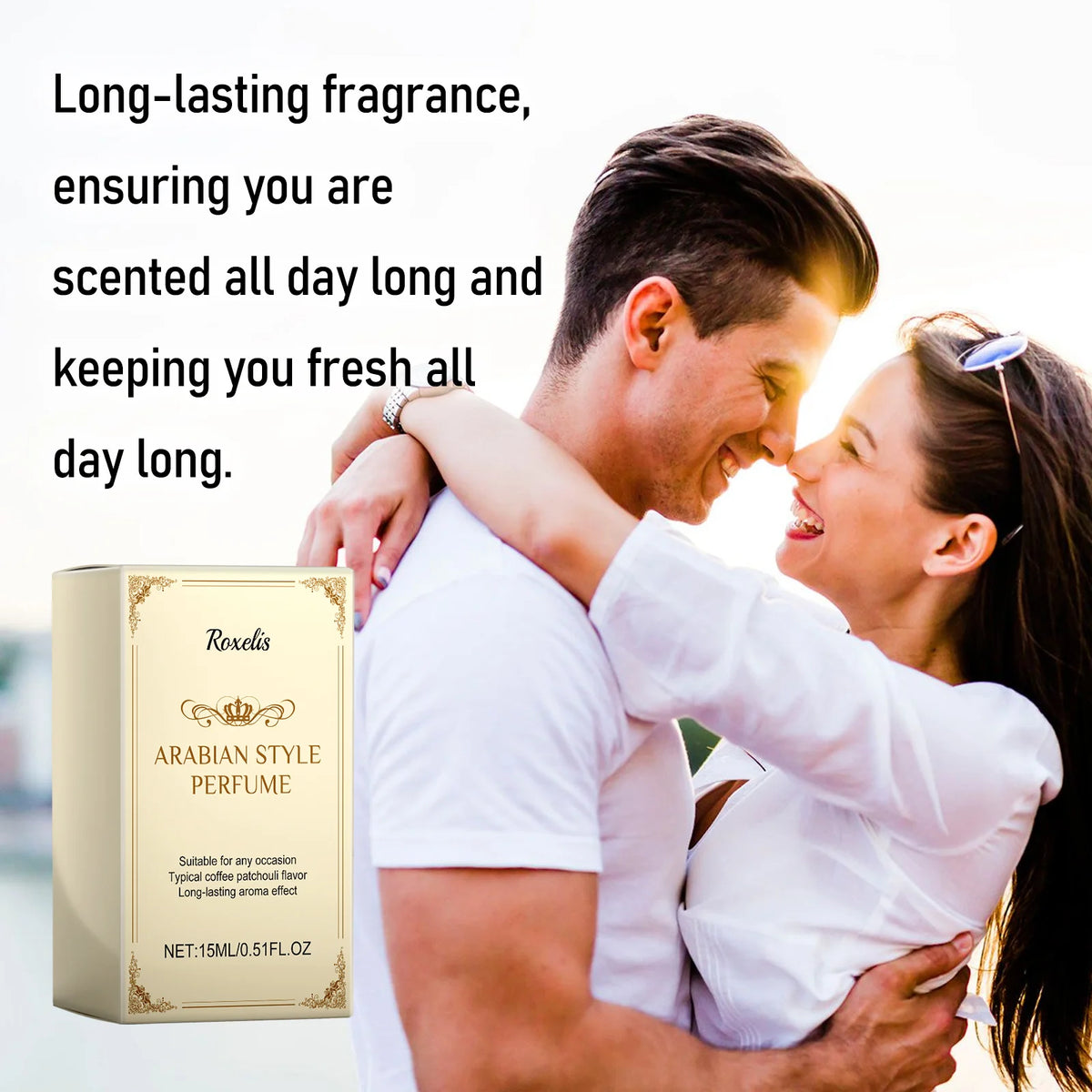 Arabian Style Perfume, Coffee Patchouli Scent Long Lasting Perfume Oil for Men Women, 15ML