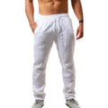 Cotton linen jogger pants for men