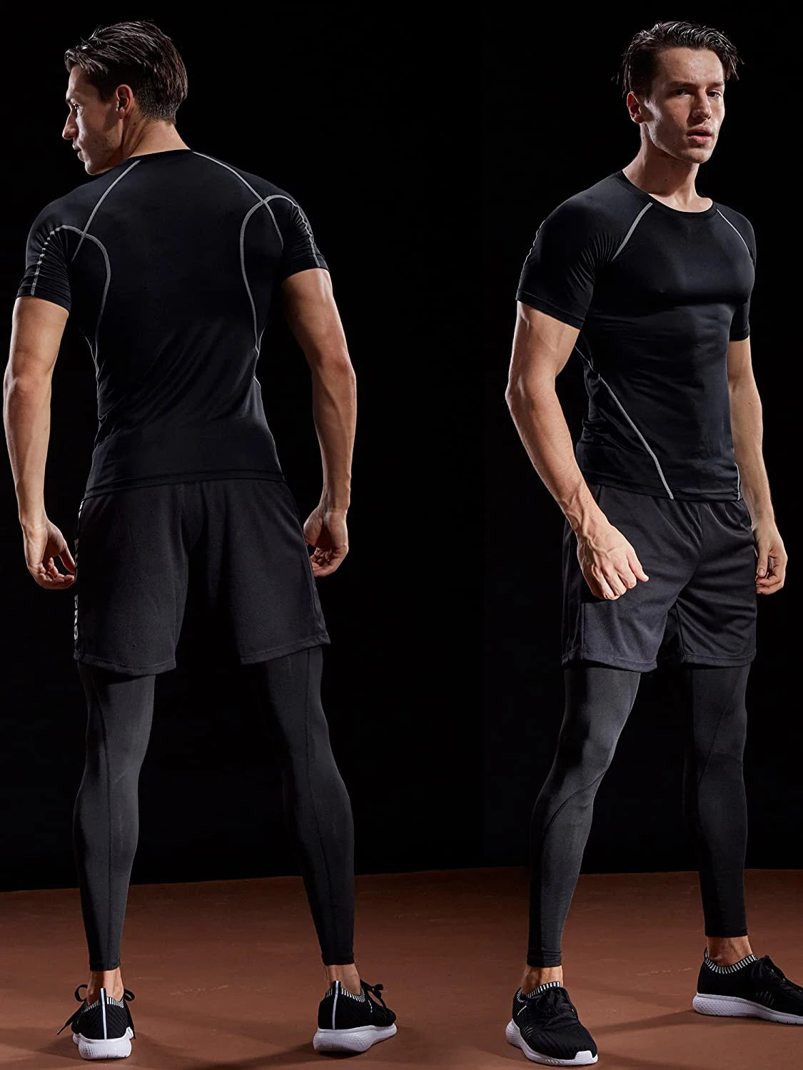 Quick-Dry Compression Gym Tee for Men