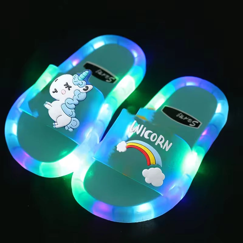 Kids' Light-Up Unicorn Slippers